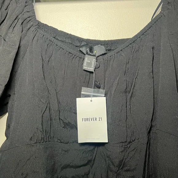 Forever 21 Puff Sleeve Maxi Dress - Picture 2 of 4